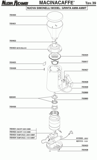 Nuova top simonelli parts