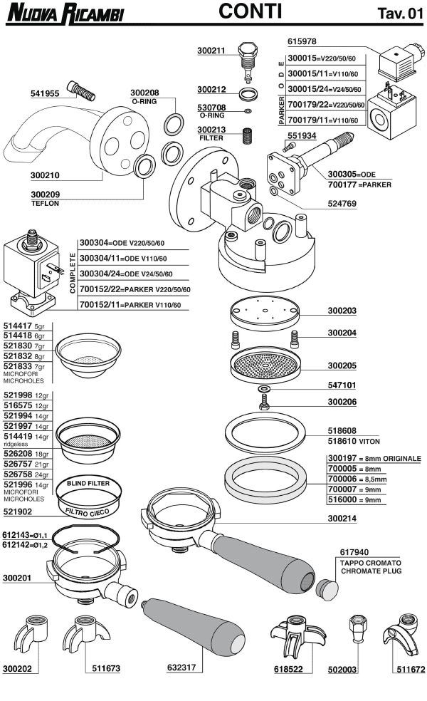 Conti 01 - ESPRESSO MACHINE PARTS