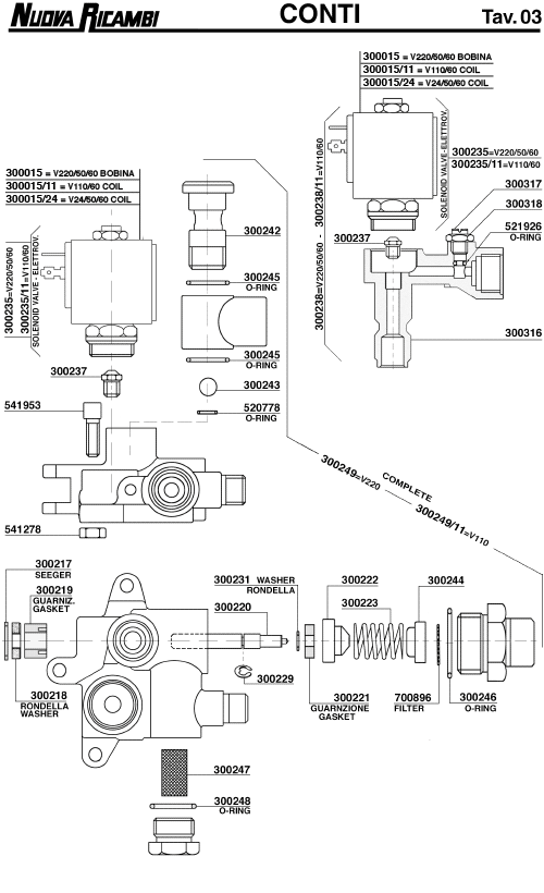 Conti 03 ESPRESSO MACHINE PARTS