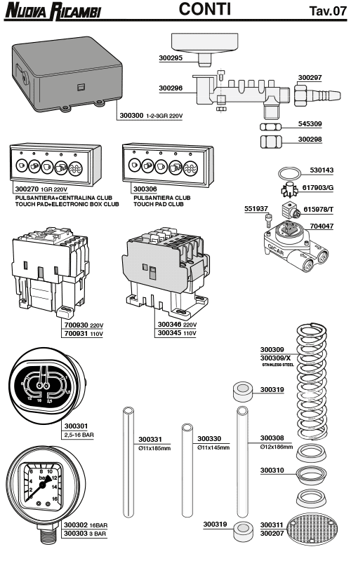 Conti 07 ESPRESSO MACHINE PARTS